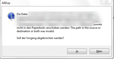 Da Popup, welches nicht wegzuklicken ist.